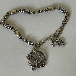Brighton Bracelet with Intricate Filigree butterfly charm Romance of Nature
